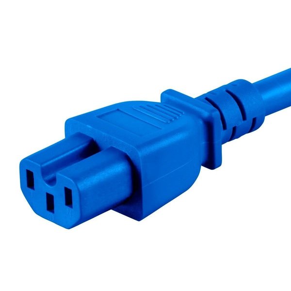 Monoprice Heavy Duty Power Cable - IEC 60320 C14 to IEC 60320 C15_ 14AWG_ 15A_ S 33658